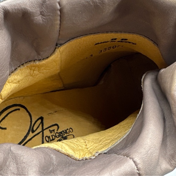 OG By OLD Gringo Womens Gray Torero Buckle Stud Western Boots shoes sz 8 - Picture 14 of 14